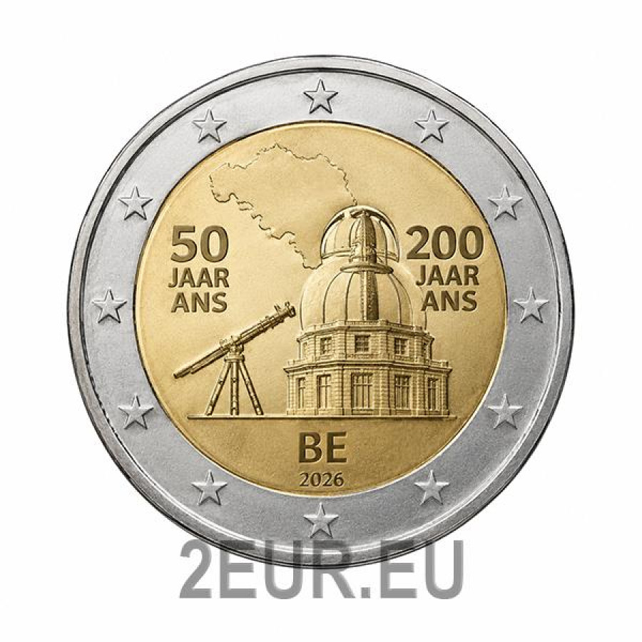 België 2 euro UNC 2026 - Het Nationaal Geografisch Instituut (NGI)