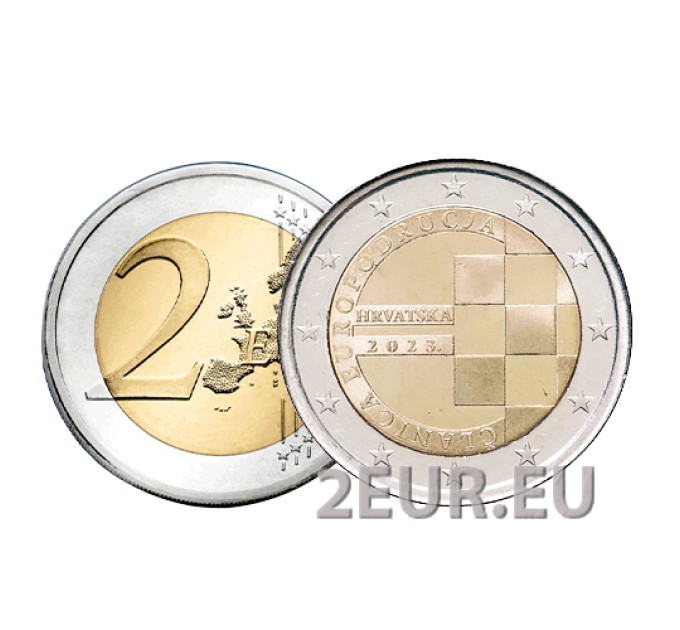 Kroatië 2 euro UNC 2023 - De introductie van de euro als officiële munteenheid van Kroatië