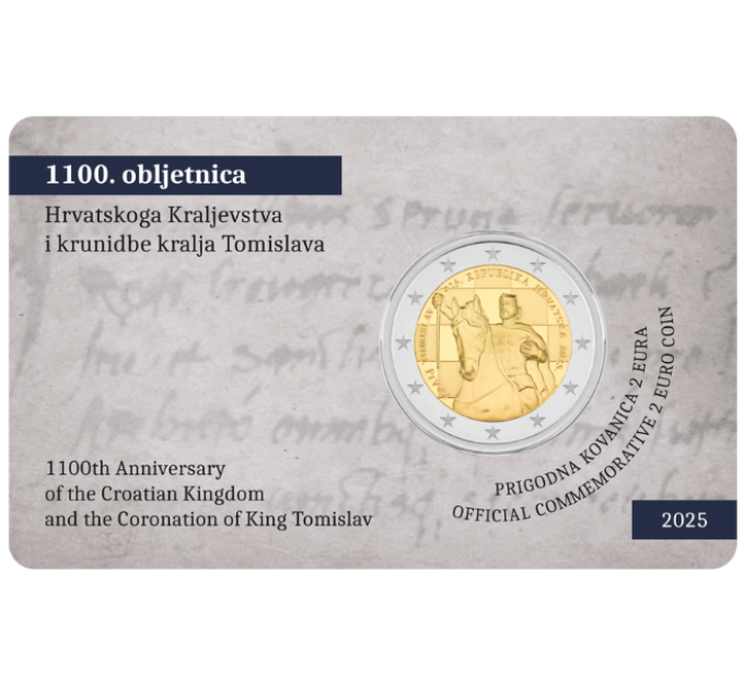 Kroatië 2 euro BU 2025 - 1100e verjaardag van het Kroatische koninkrijk en de kroning van koning Tomislav