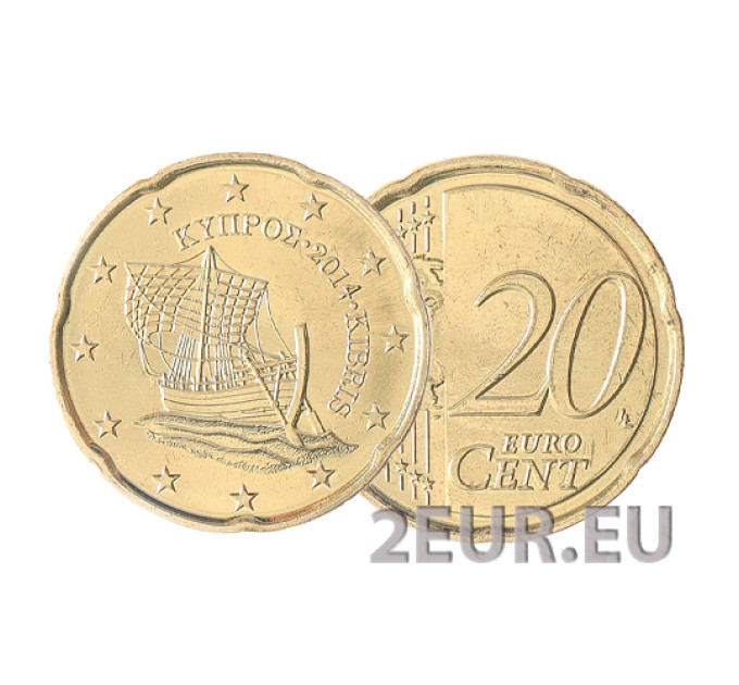 Cyprus 20 cent UNC 2014