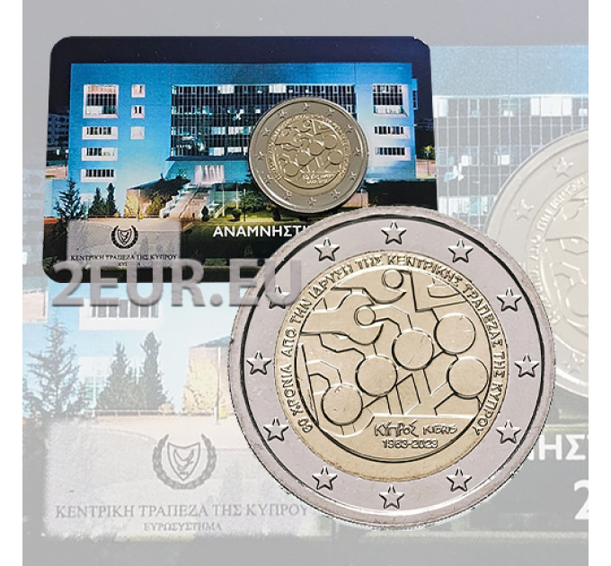 Cyprus 2 euro BU 2023 - 60e verjaardag van de centrale bank van Cyprus