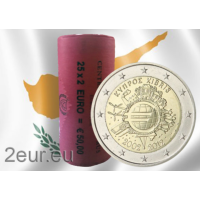 CYPRUS 2 EURO ROL 2012 - 10 JAAR EURO