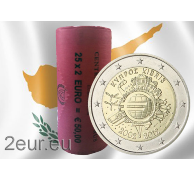CYPRUS 2 EURO ROL 2012 - 10 JAAR EURO