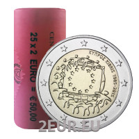 CYPRUS 2 EURO ROL 2015 - 30e verjaardag van de EU-vlag