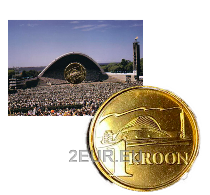 Estonia 1 Kroon BU 1999 - 130th anniversary of the Estonian song festival