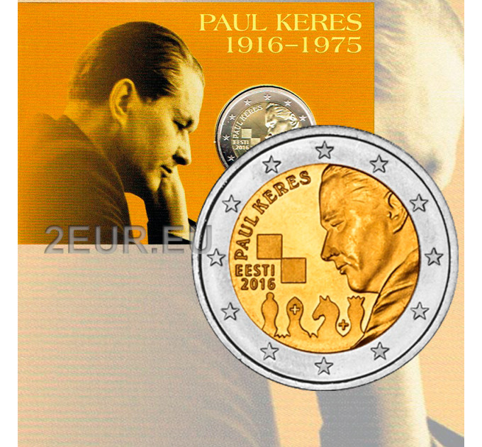 Estland 2 euro BU 2016 - 100 Jahre seit der Geburt von Paul Keres 