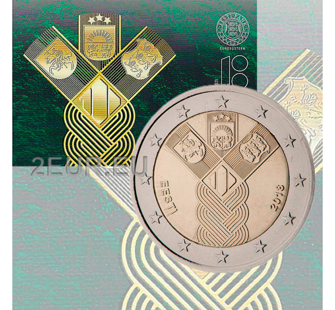 Estland 2 euro BU 2018 - 100 jaar onafhankelijkheid van de Baltische staten 