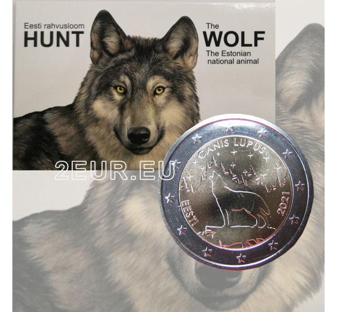Estland 2 euro BU 2021 - Nationaal Dier - Wolf 