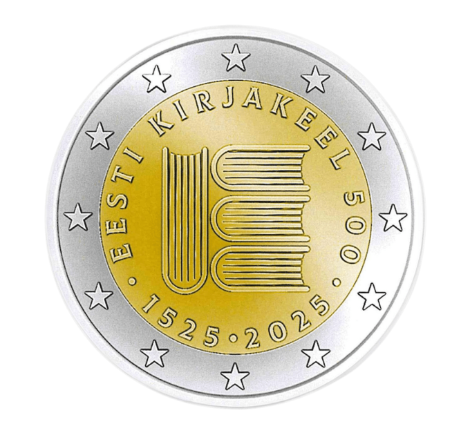 Estland 2 euro UNC 2025 - 500 jaar Estische geschreven taal