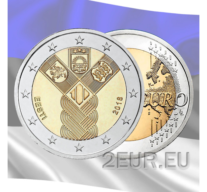 Estland 2 euro UNC 2018 - Baltische staten - 100 jaar onafhankelijkheid