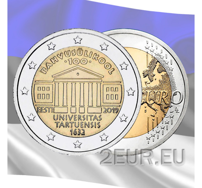 Estland 2 euro UNC 2019/2 - 100ste verjaardag van de Estonian Language University of Tartu