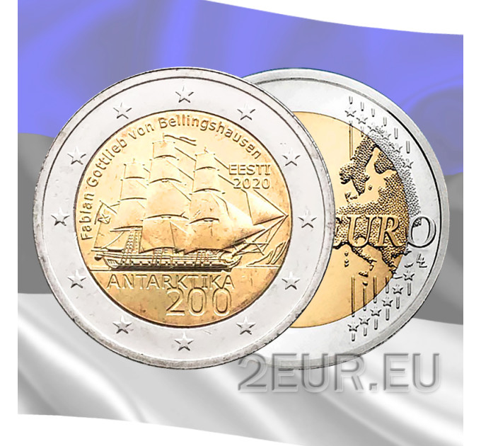 Estland 2 euro UNC 2020 - 200e verjaardag van de ontdekking van Antarctica