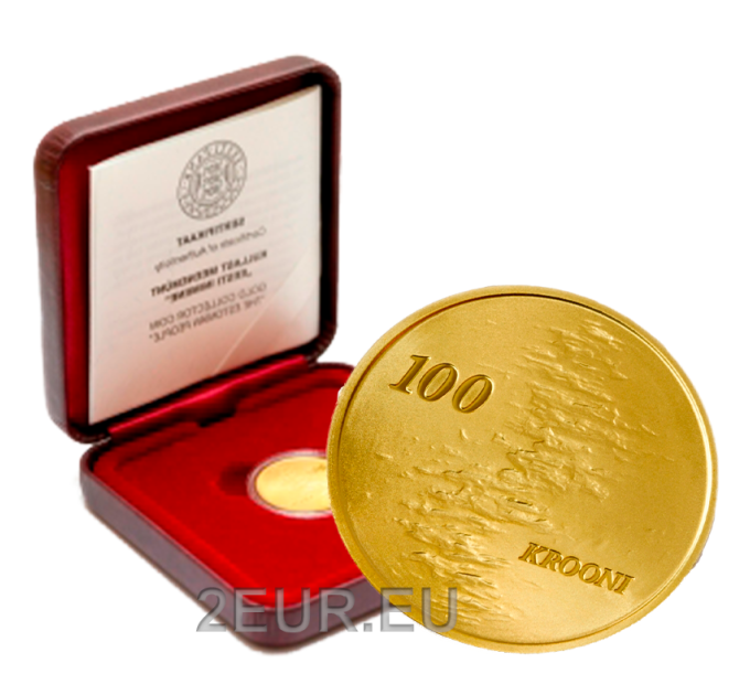 Estonia 100 Kroon gouden munt PP 2010 - HET ESTLANDSE VOLK