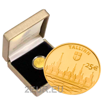 Estland 25 euro gouden munt Proof 2017 - Hanzestad Tallinn