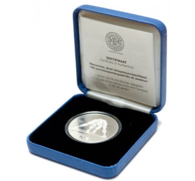 Estonia 10 euro zilveren munt Proof 2016 - XXXI Olympische Zomerspelen in Rio de Janeiro