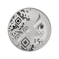 Estonia 15 euro zilveren munt Proof 2026 - XXV Giochi Olimpici Invernali a Cortina, Milano