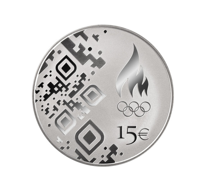 Estonia 15 euro zilveren munt Proof 2026 - XXV Giochi Olimpici Invernali a Cortina, Milano