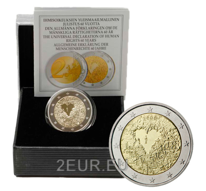Finland 2 euro proof 2008 - 60 Years Promulgation of Human Rights  