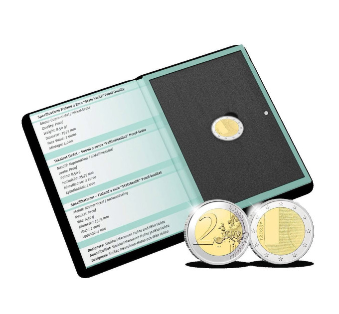 Finland 2 euro Proof 2025 - Staatsbezoeken van Finland – Diplomatie en buitenlands beleid