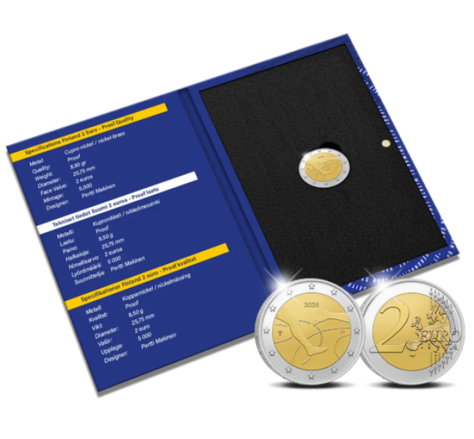 Finland 2 euro Proof 2025 - 100 jaar Finland – Zweden Atletiek Internationaal