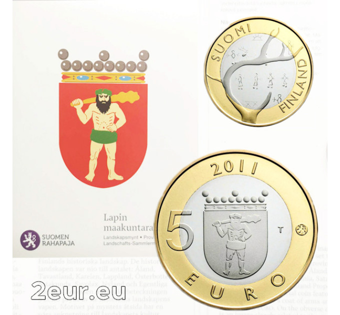 Finland 5 euro proof 2011 - Historical provinces - Lapland  