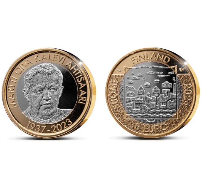 Finland 5 euro proof 2024 - Presidenten van Finland – Martti Ahtisaari