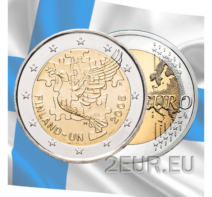 Finland 2 euro UNC 2005 - 60 Years United Nations UNO