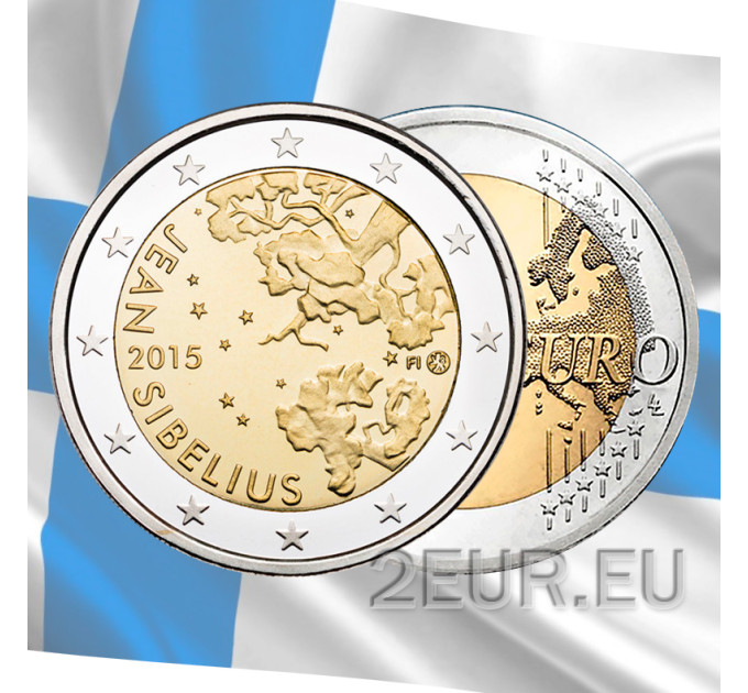 Finland 2 euro UNC 2015 - 150th Anniversary of the Birth of composer Jean Sibelius