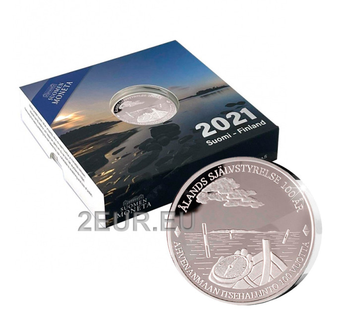 Finland 20 euro zilver PROOF 2021 - 100 jaar Åland-autonomie