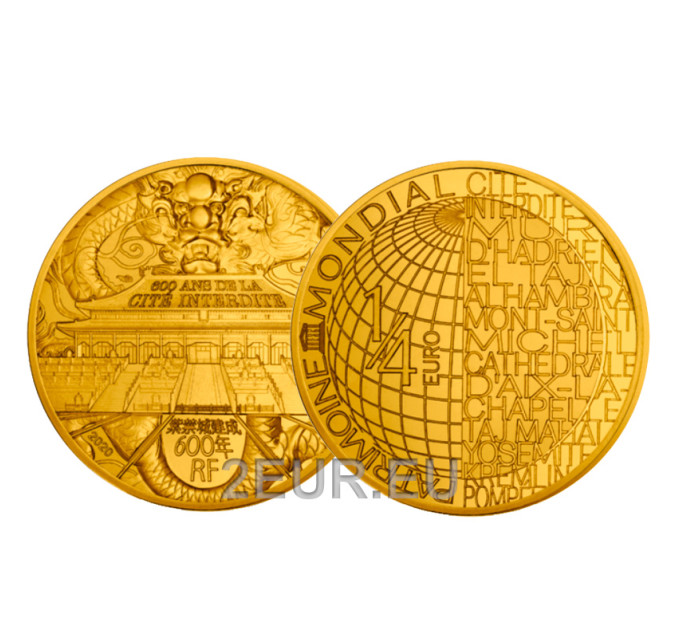 Frankrijk 1/4 euro UNC 2020 - De verboden Stad