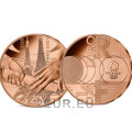 Frankrijk 1/4 euro UNC 2021 - Overdracht - Olympische Zomerspelen Tokio 2020 - Parijs 2024 - 2021