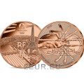 Frankrijk 1/4 euro UNC 2021 - Olympische Spelen Parijs 2024 - Zwemmen