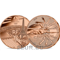 Frankrijk 1/4 euro UNC 2021 - Olympische Spelen Parijs 2024 - Zwemmen
