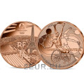 Frankrijk 1/4 euro UNC 2021 - Olympische Spelen Parijs 2024 - Rolstoeltennis