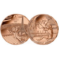 Frankrijk 1/4 euro UNC 2022 - Olympische Spelen 2024 Parijs - Sportvlieger