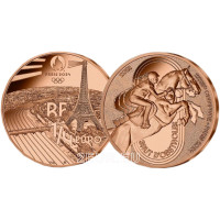 Frankrijk 1/4 euro UNC 2022 - Olympische Spelen 2024 Parijs - Sport springconcours