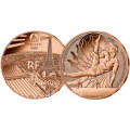 Frankrijk 1/4 euro UNC 2023 - Olympische Spelen 2024 Parijs - Sport Artistieke Gymnastiek
