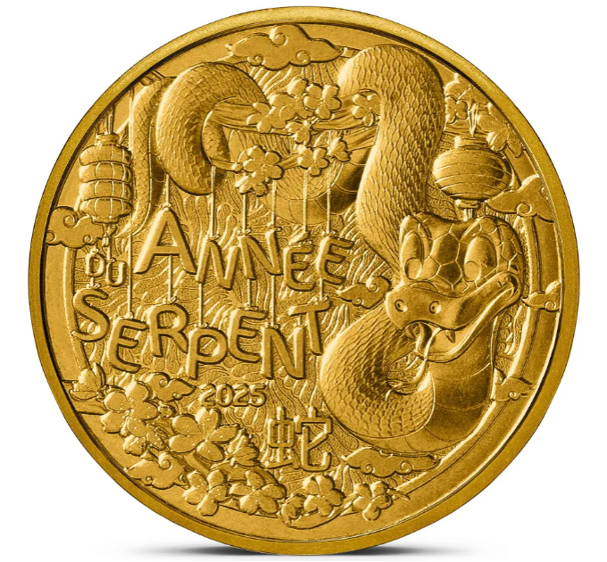 Frankrijk 1/4 euro UNC 2025 - Chinese kalender - Jaar van de Slang