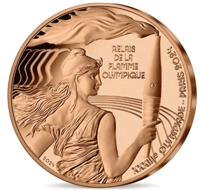 Frankrijk 1/4 euro UNC 2024 - Olympische Spelen 2024 Parijs - sport handbal