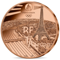 Frankrijk 1/4 euro UNC 2024 - Olympische Spelen 2024 Parijs - sport handbal