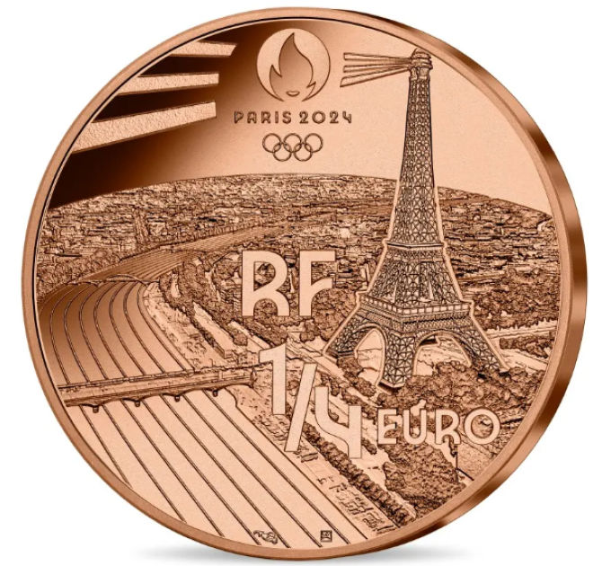 Frankrijk 1/4 euro UNC 2024 - Olympische Spelen 2024 Parijs - sport handbal