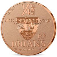 Frankrijk 1/4 euro UNC 2024 - Olympische Spelen 2024 Parijs - sport handbal