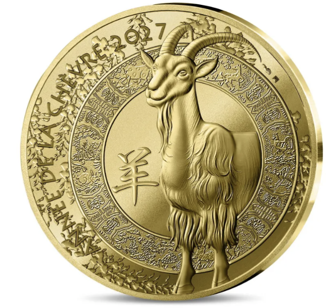 Frankrijk 50 euro Gouden munt Proof 2027 - Jaar van de Geit