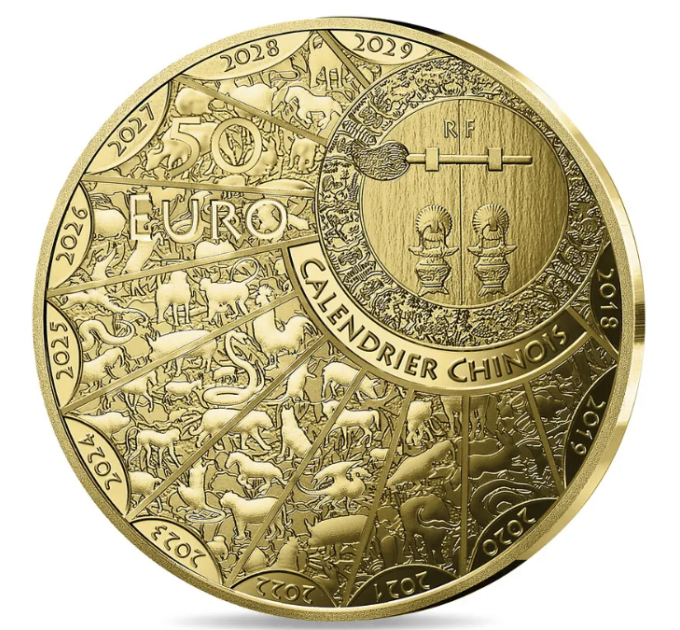 Frankrijk 50 euro Gouden munt Proof 2027 - Jaar van de Geit