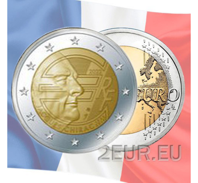Frankrijk 2 euro UNC 2022 - 20 jaar euro - Jacques Chirac