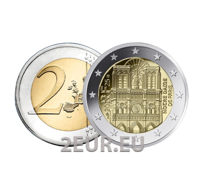 Frankrijk 2 euro UNC 2025 - Notre Dame