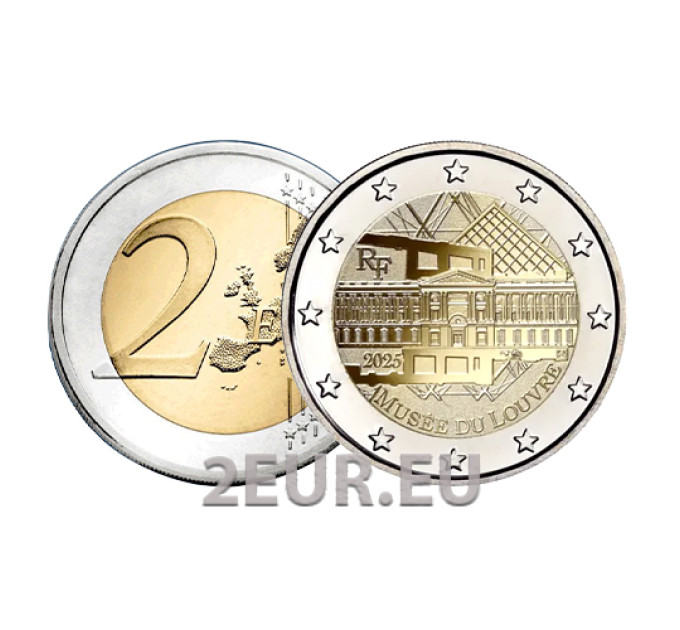 Frankrijk 2 euro UNC 2025 - Louvre Museum