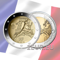 Frankrijk 2 euro UNC 2021 - Olympische Zomerspelen Parijs 2024 - Overdracht van de Olympische vlag