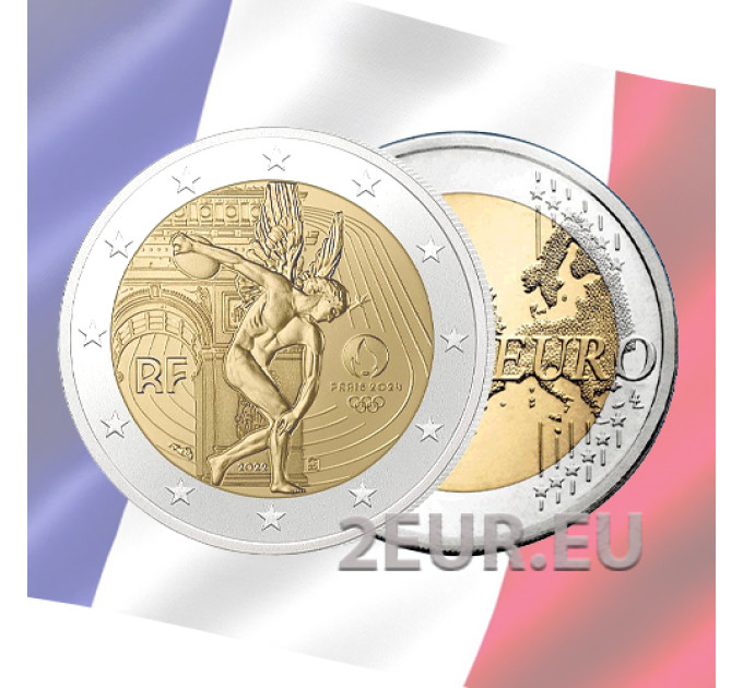 Frankrijk 2 euro UNC 2022 - Olympische Zomerspelen Parijs 2024 - Het genie