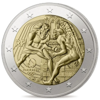 Frankrijk 2 euro UNC 2024 - Olympische Spelen Parijs 2024 - Hercules oefent worstelen - Notre Dame